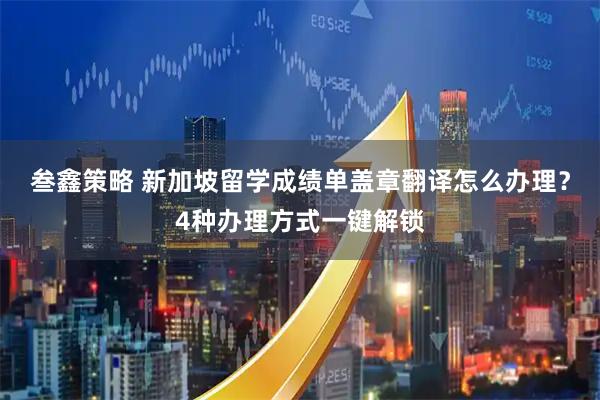 叁鑫策略 新加坡留学成绩单盖章翻译怎么办理？4种办理方式一键解锁