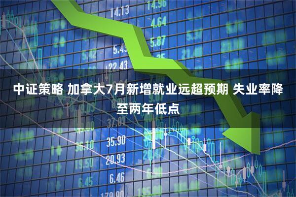 中证策略 加拿大7月新增就业远超预期 失业率降至两年低点